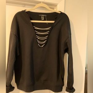 Forever 21 rhinestone sweatshirt - medium